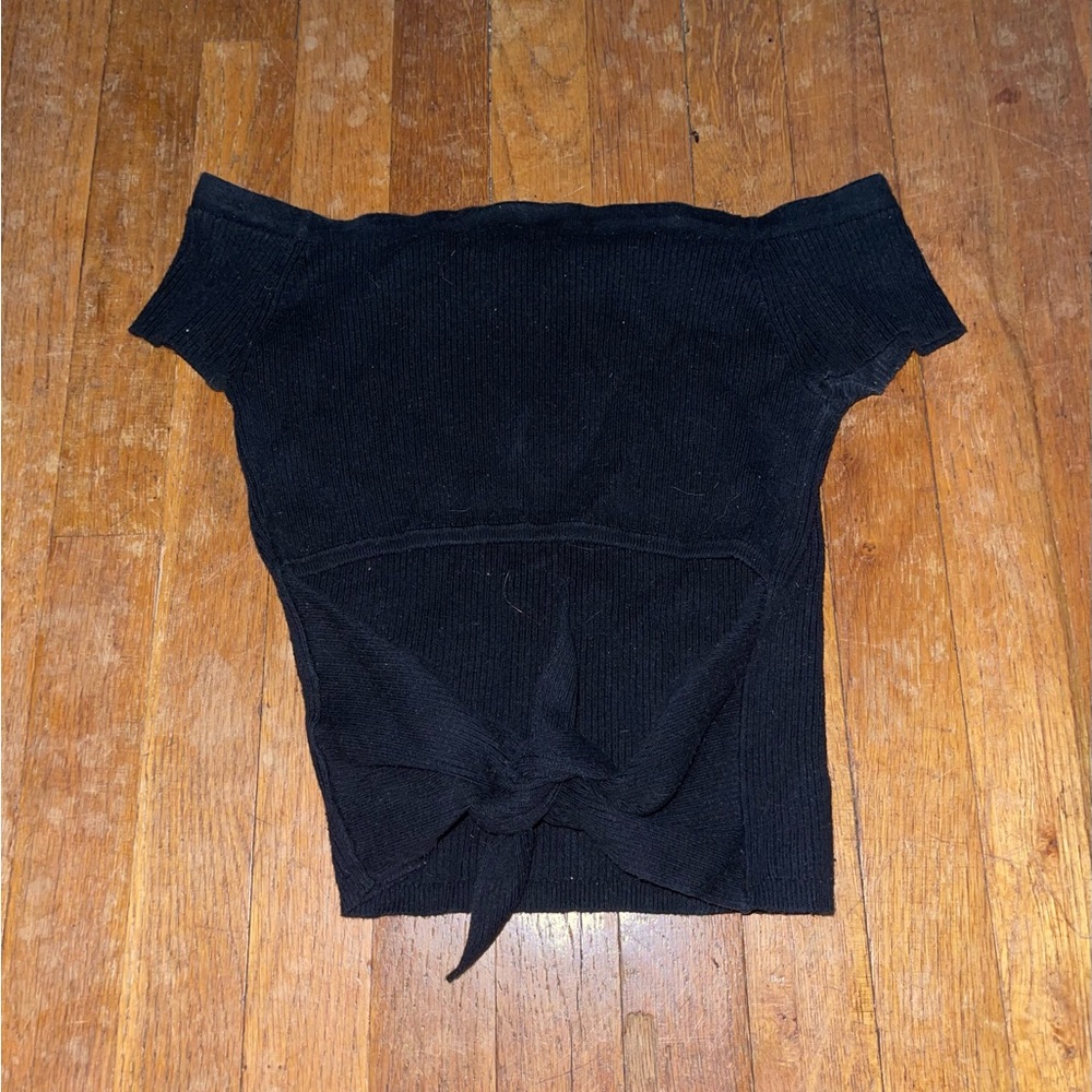 American eagle black off the shoulder top